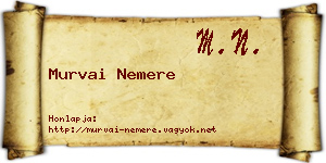 Murvai Nemere névjegykártya